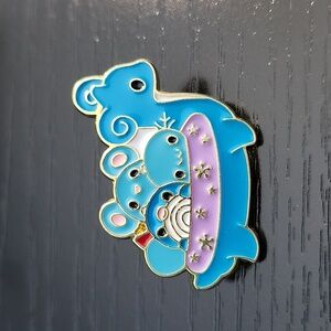 Pokemon Lapras, Wooper, Poliwag, and Azurill Enamel Pin